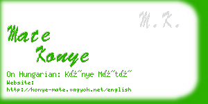 mate konye business card